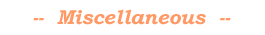 Miscellaneous Freebies
